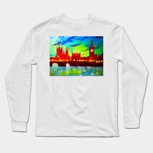 London in red color Long Sleeve T-Shirt